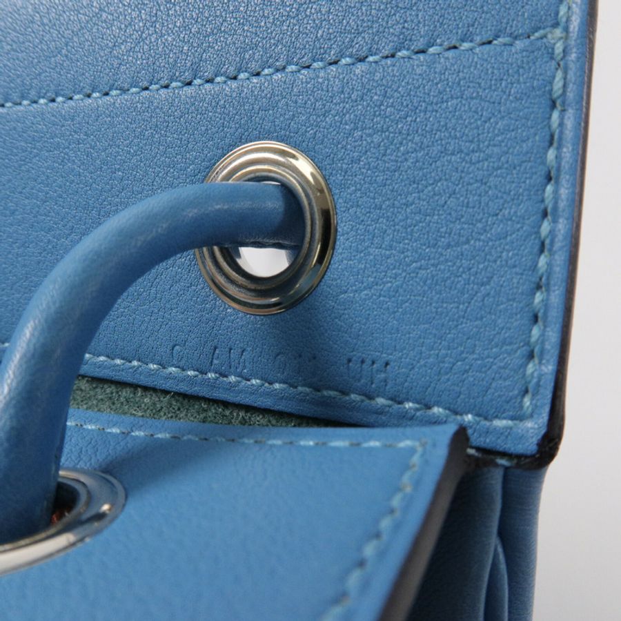 HERMES Swift皮革Aline Mini肩背袋Bleu Du Nord-7