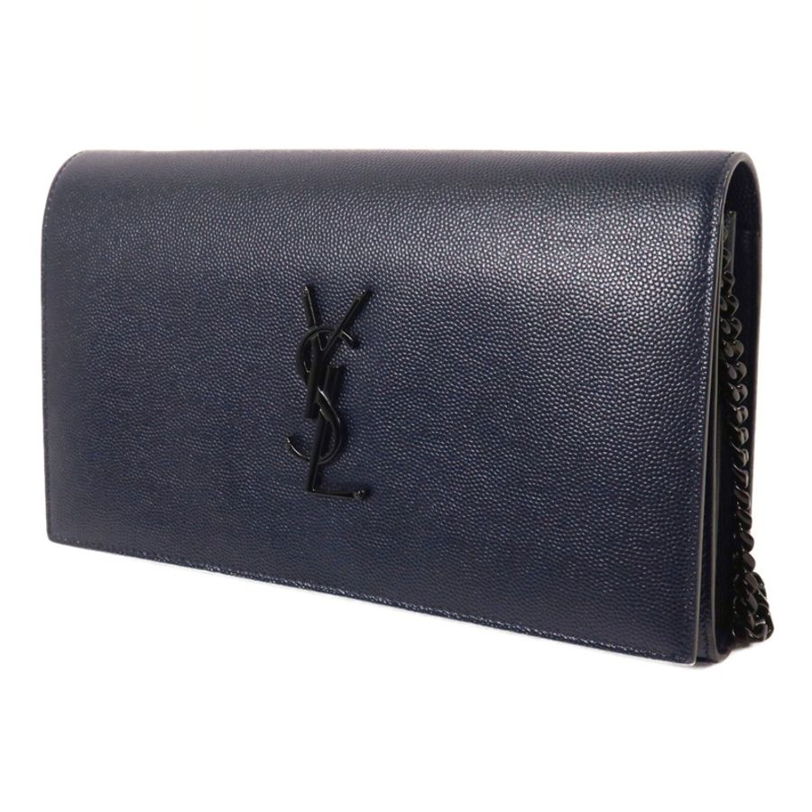 SAINT LAURENT 牛皮皮革Wallet On Chain鏈帶肩背袋-2
