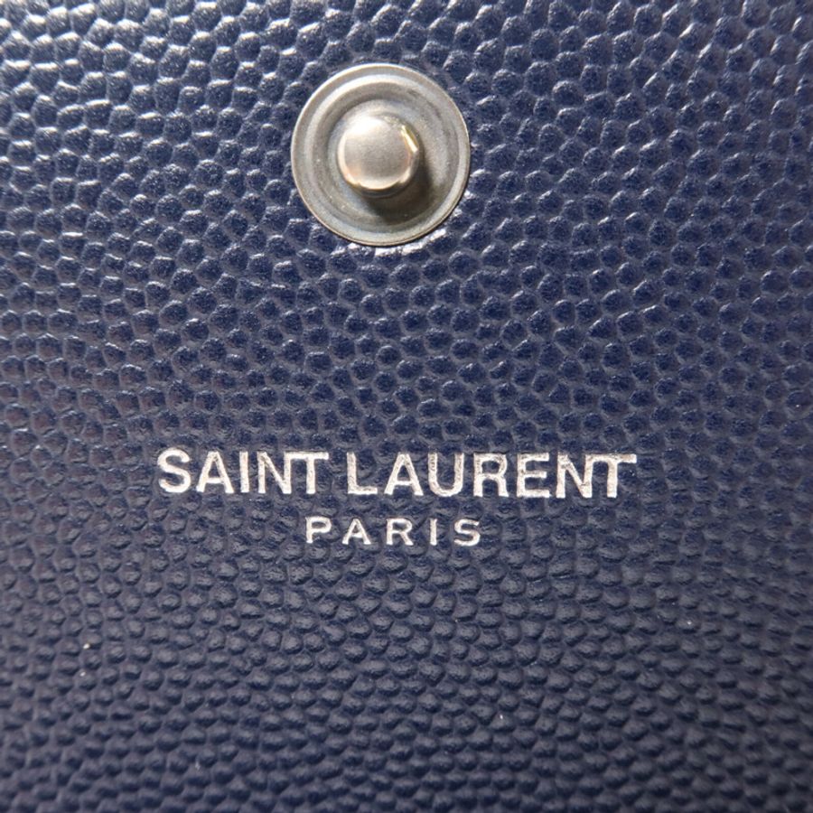 SAINT LAURENT 牛皮皮革Wallet On Chain鏈帶肩背袋-6