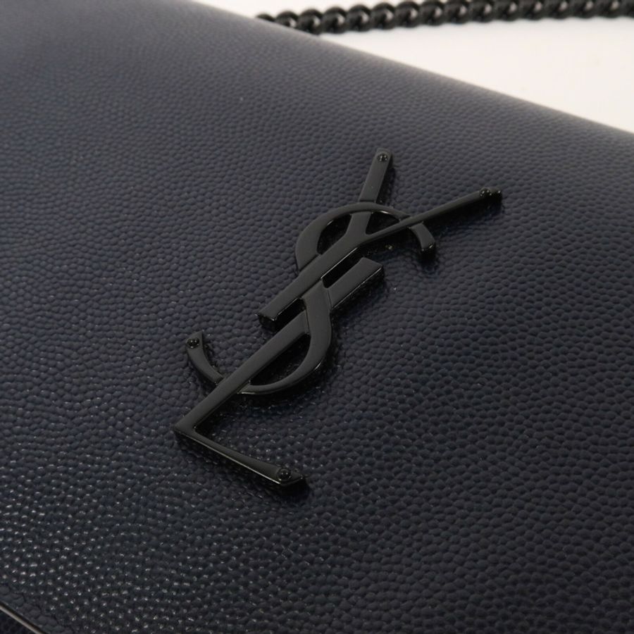 SAINT LAURENT 牛皮皮革Wallet On Chain鏈帶肩背袋-11