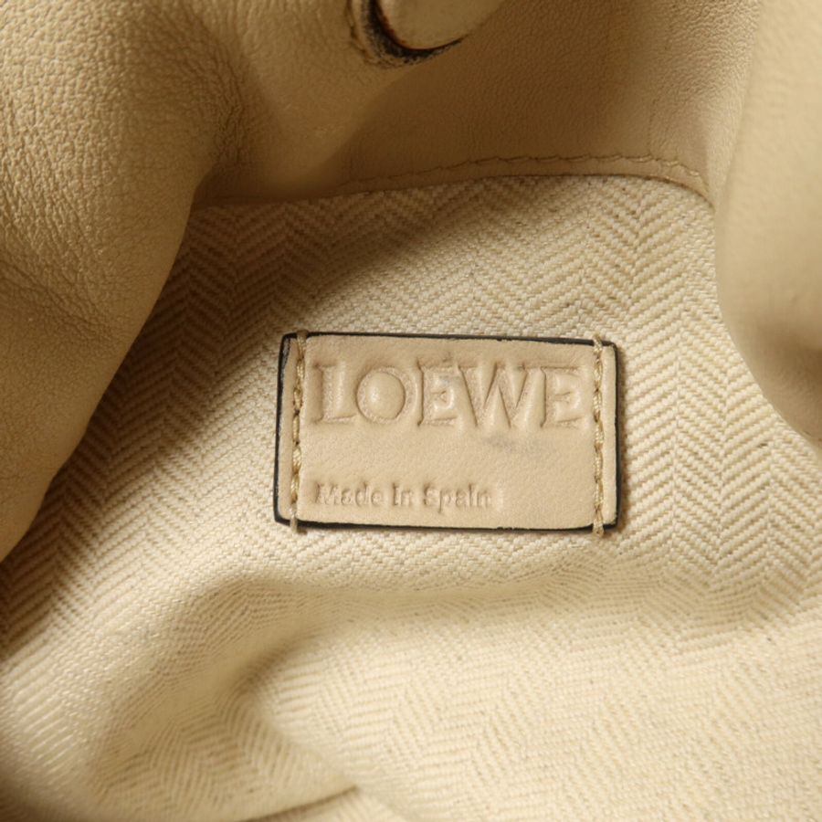LOEWE 羊皮皮革Mini Flamenco Clutch肩背袋-5