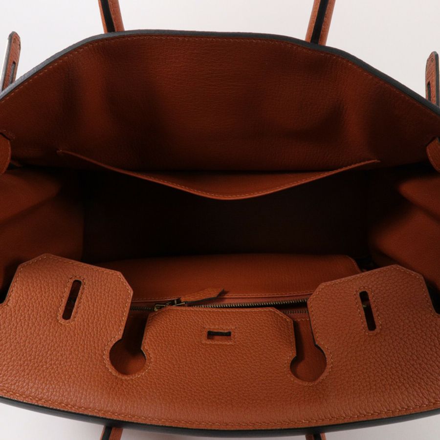 HERMES Togo皮革Birkin 30手挽袋Cuivre-4