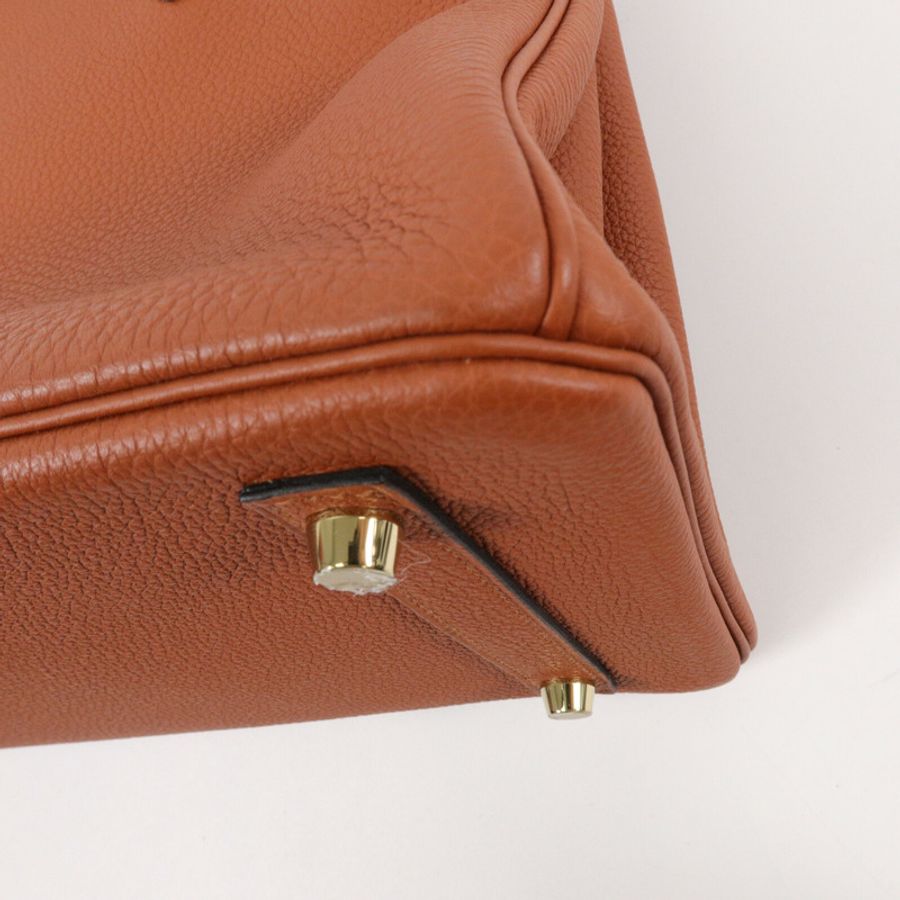 HERMES Togo皮革Birkin 30手挽袋Cuivre-14