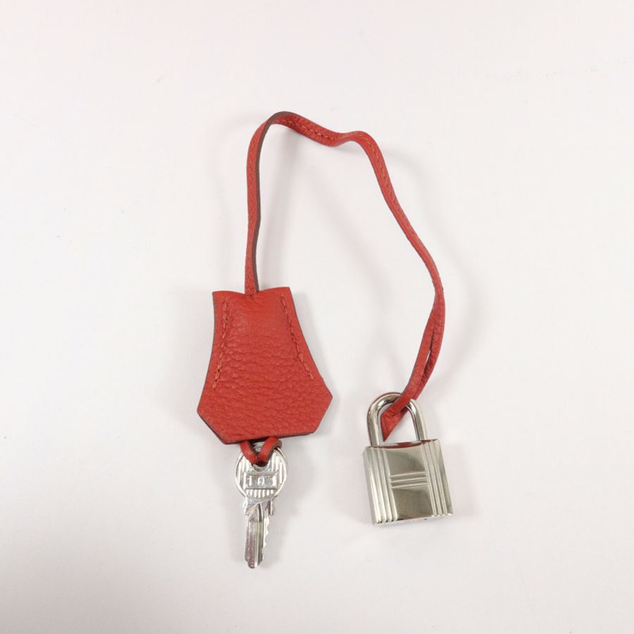 HERMES Togo皮革Birkin 35手挽袋Rough Piment-8