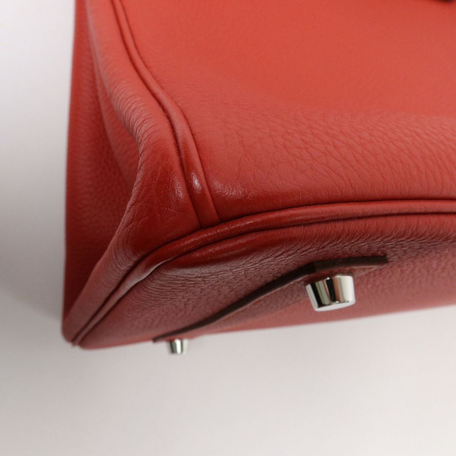 HERMES Togo皮革Birkin 35手挽袋Rough Piment-11
