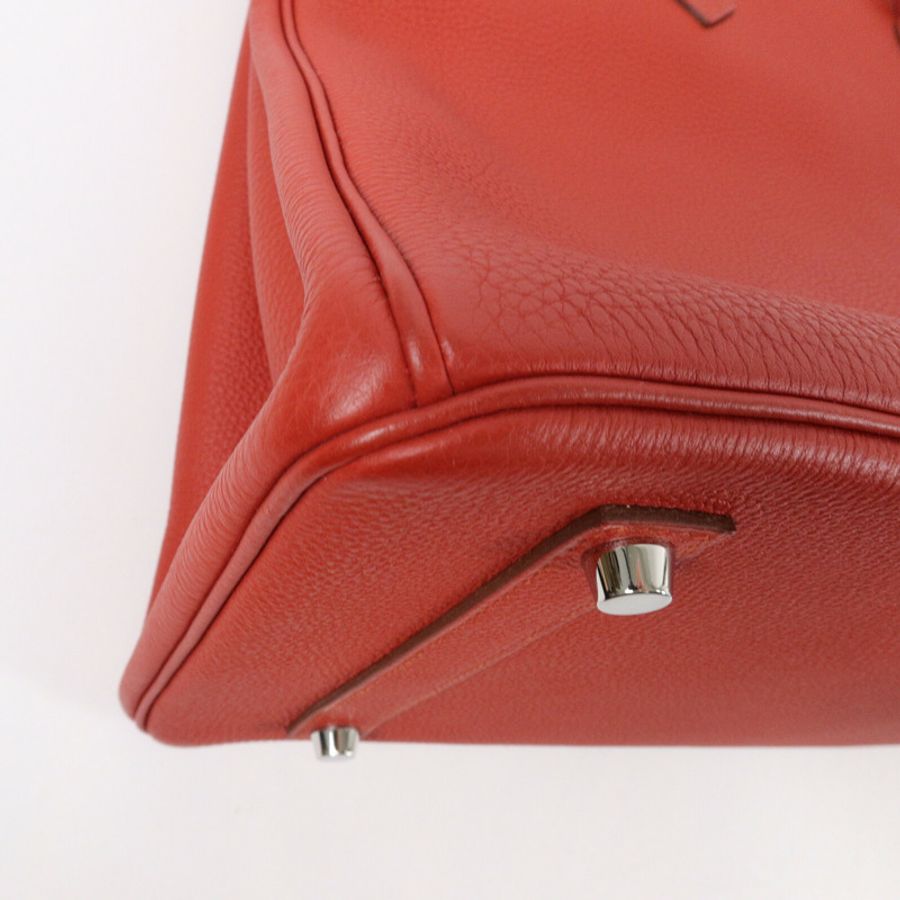 HERMES Togo皮革Birkin 35手挽袋Rough Piment-13