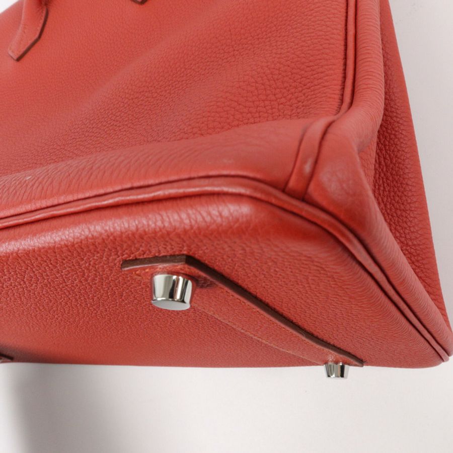 HERMES Togo皮革Birkin 35手挽袋Rough Piment-14