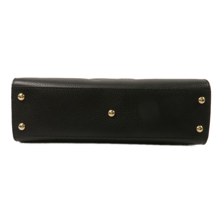 GUCCI 牛皮皮革Interlocking手挽袋-3