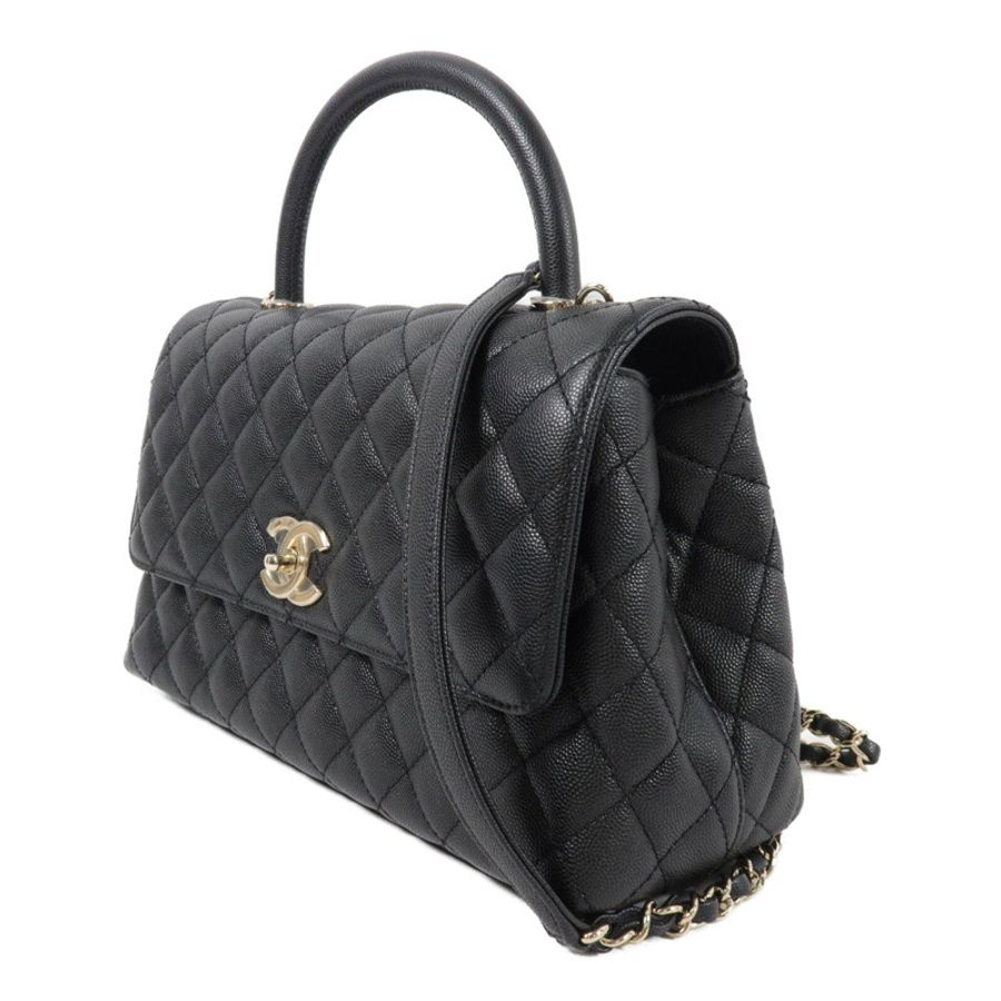 CHANEL 牛皮皮革Coco Handle Medium手挽肩背兩用袋-2