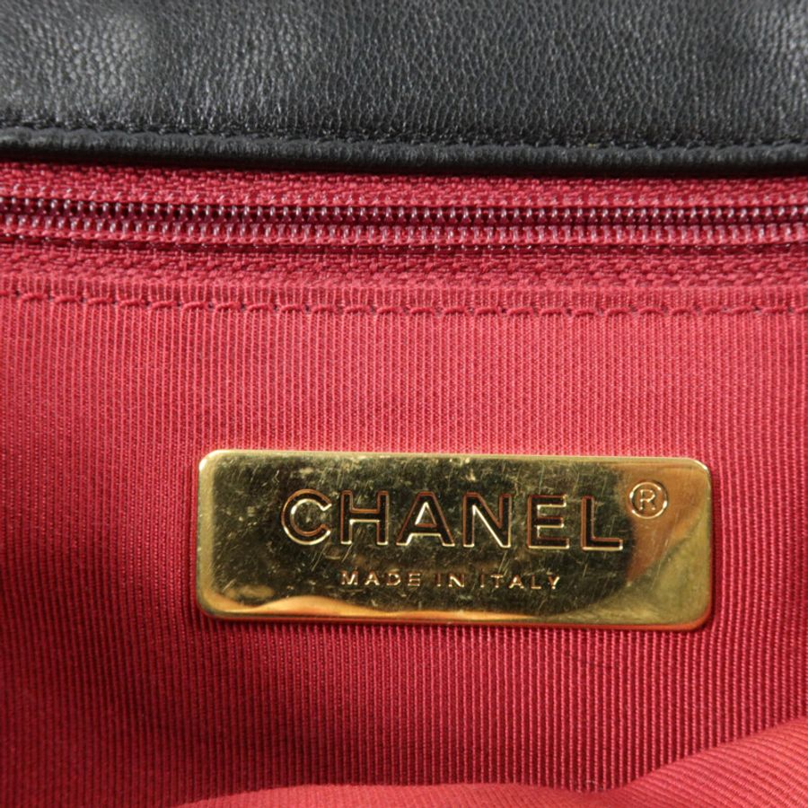 CHANEL 羊皮皮革Chanel 19 Medium鏈帶手挽肩背兩用袋-5