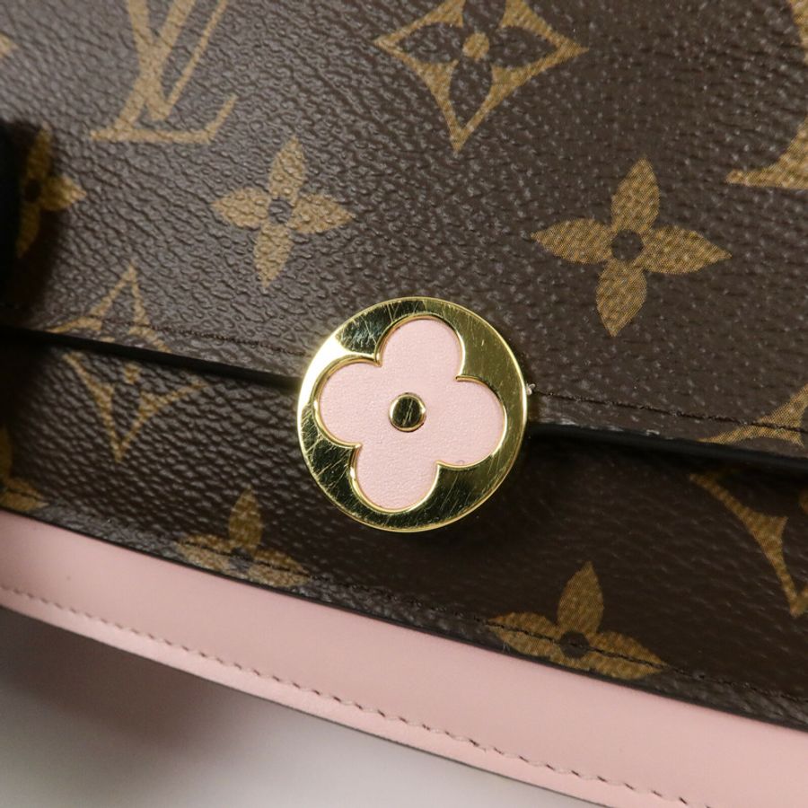 LOUIS VUITTON Monogram Flore Chain Wallet鏈帶肩背袋-5