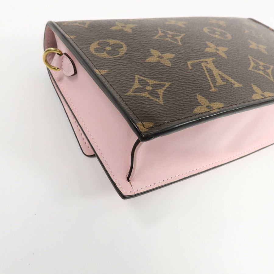LOUIS VUITTON Monogram Flore Chain Wallet鏈帶肩背袋-11