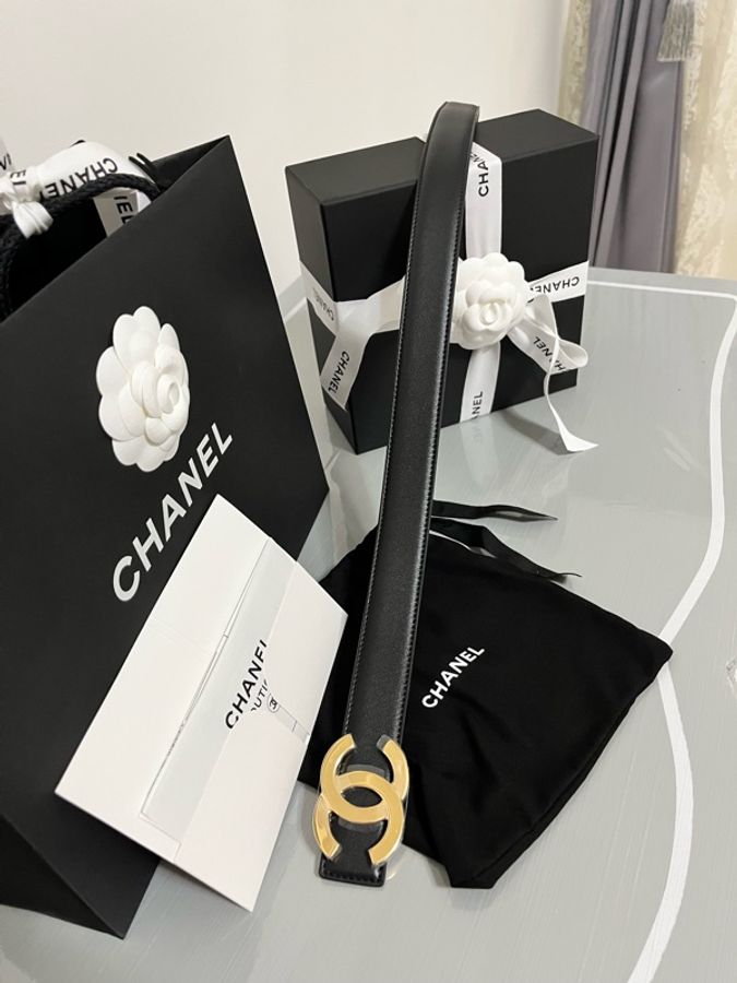 CHANEL 香奈兒《全新全配》26A 雙面 CC Logo 皮帶|黑色×焦糖棕|雙面牛皮|93cm|專櫃正品-20