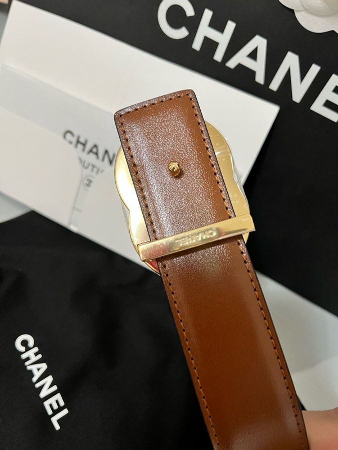 CHANEL 香奈兒《全新全配》26A 雙面 CC Logo 皮帶|黑色×焦糖棕|雙面牛皮|93cm|專櫃正品-24