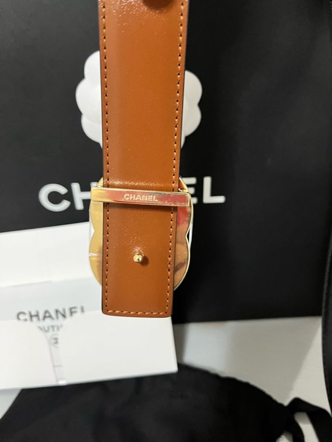 CHANEL 香奈兒《全新全配》26A 雙面 CC Logo 皮帶|黑色×焦糖棕|雙面牛皮|93cm|專櫃正品-33