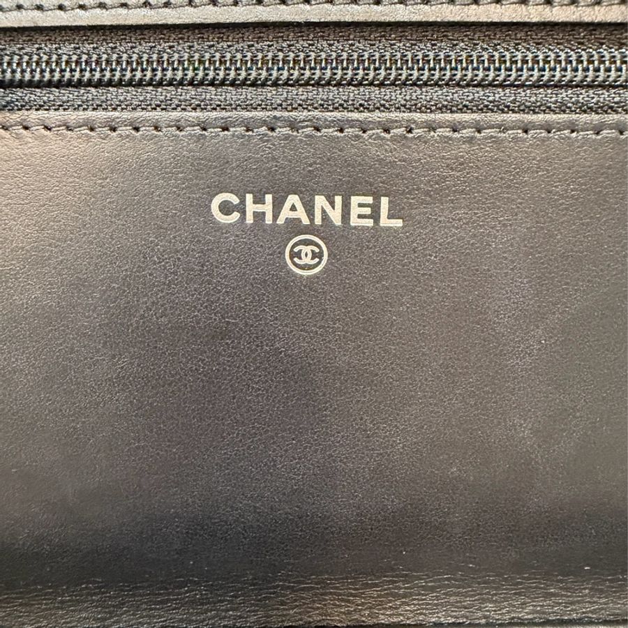CHANEL AP1117 黑荔枝皮 銀釦 翻蓋包 鍊子包 斜背包 woc-23