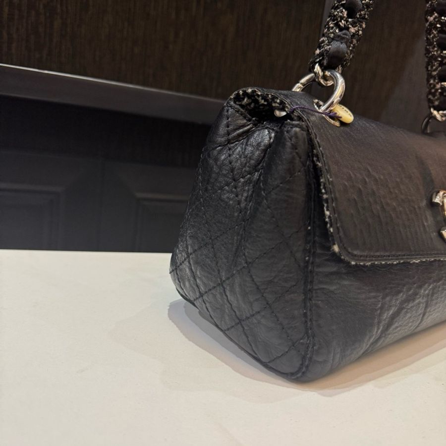 香奈儿Chanel毛呢拼皮 斜挎包-2