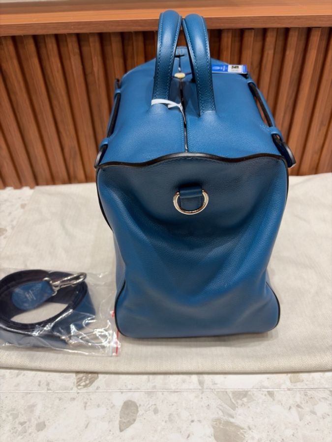 Hermes愛馬仕oxer bag35 藍色 肩帶-3
