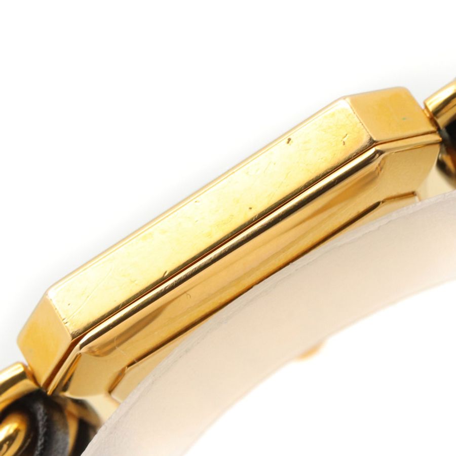 香奈兒 (Chanel) CHANEL Première 系列腕錶,鍍金 (GP),皮革錶帶,女士,黑色,H0001-9