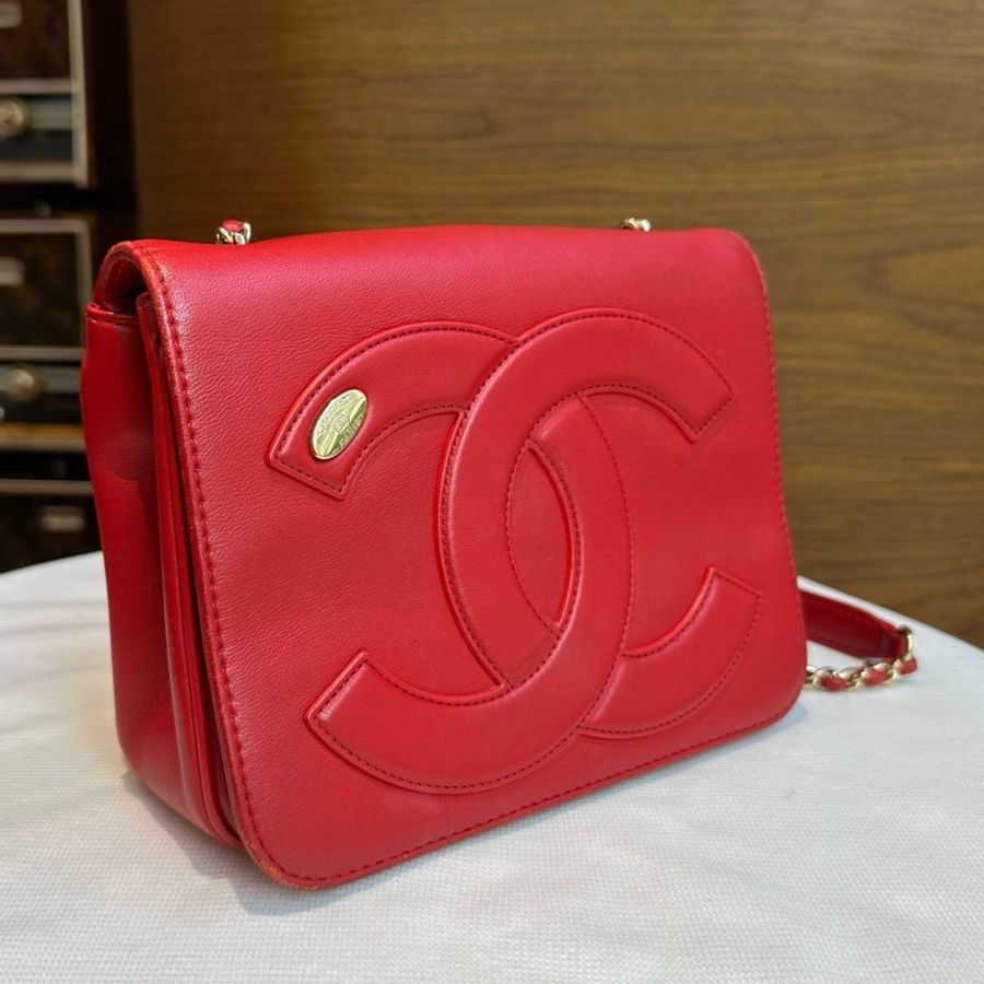 Chanel 香奈兒 浮雕雙C方胖子 27開 單包-1