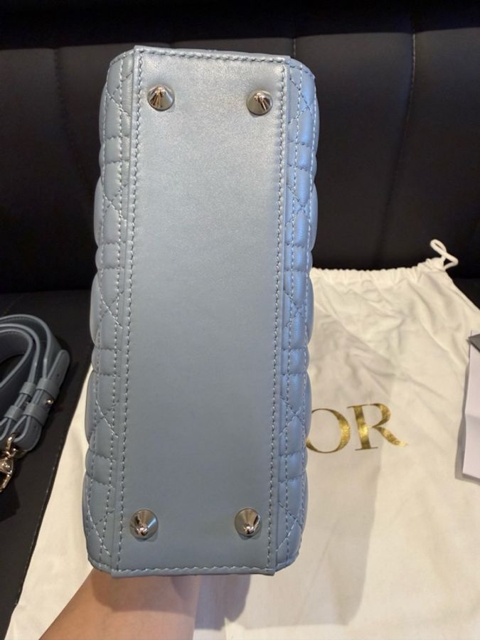 DIOR/迪奧 藤格紋四格 羊皮 雲霧藍 尺寸:20* 8*16.5-5