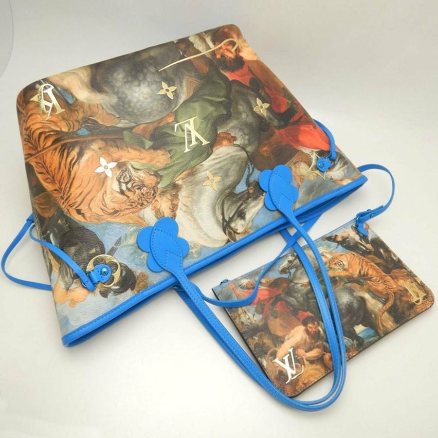 路易威登大師系列 Monogram Certy Neverfull MM M43317 手提包,大藍色,女士,253987-2