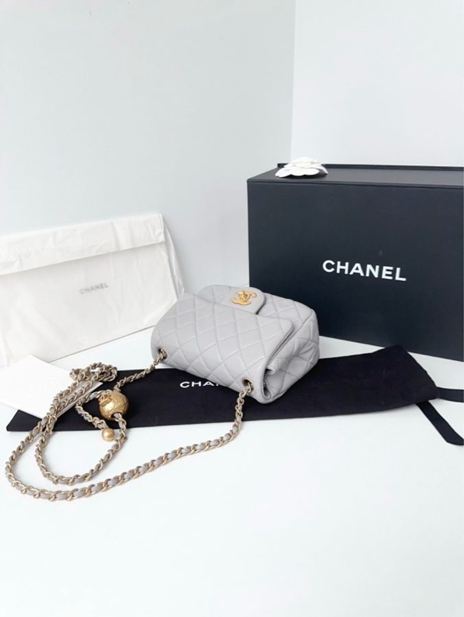 💎Chanel香奈兒|氣質灰CF金球方胖子|98新芯片款全配-7