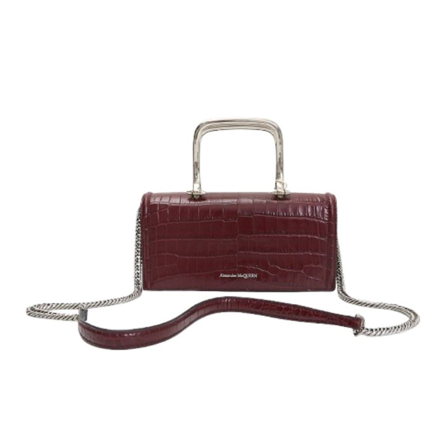 Alexander Mcqueen The Story Book 酒紅色鏈帶肩背包-1