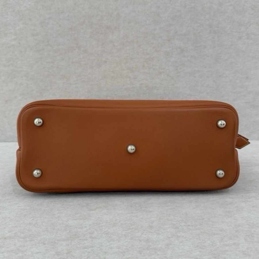 愛馬仕Hermes Bolide31保齡 金棕銀扣 evercolor皮-14