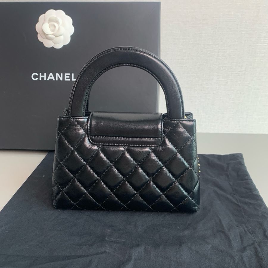 💎Chanel香奈兒|24A黑金kelly大號牛皮手提單肩斜挎包|99新芯片款-4