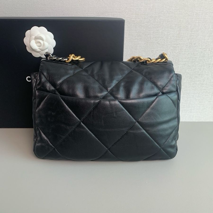 💎Chanel香奈兒|19bag黑金中號|98新芯片款-4