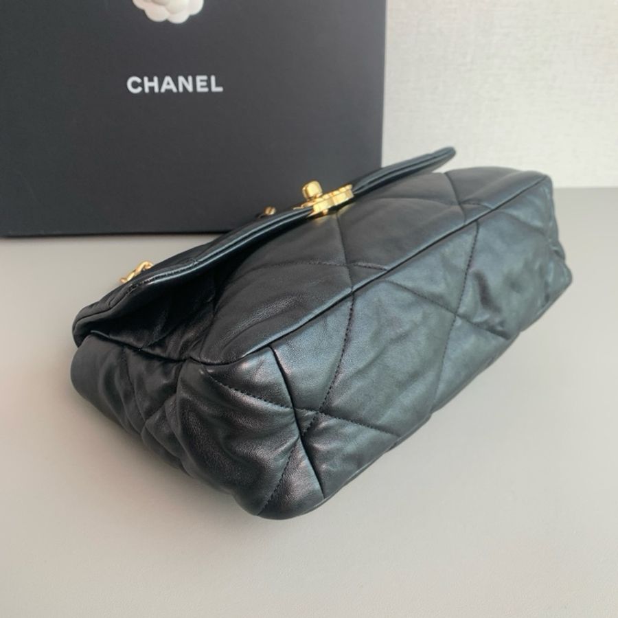 💎Chanel香奈兒|19bag黑金中號|98新芯片款-5