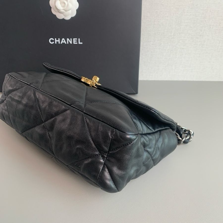 💎Chanel香奈兒|19bag黑金中號|98新芯片款-6