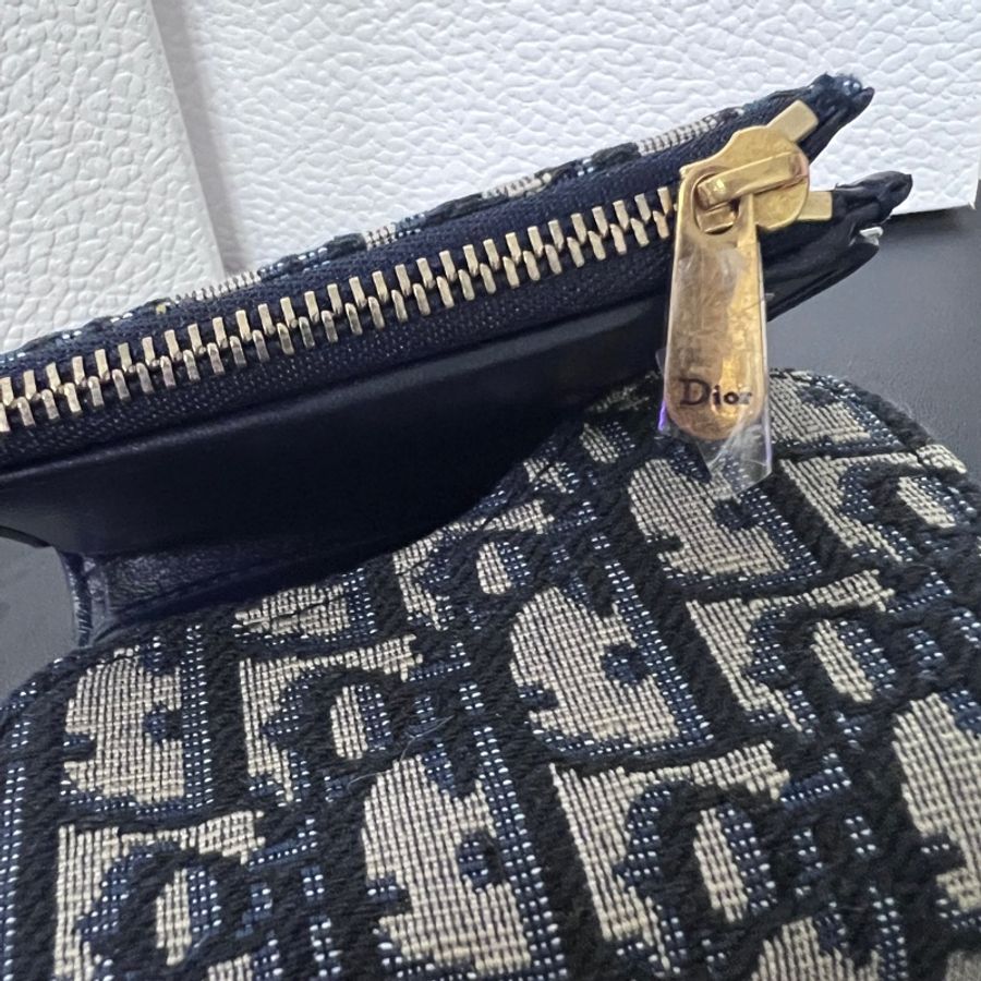 【台中大遠百購入!全新未使用!】Dior Saddle 馬鞍短夾 老花 Oblique|專櫃正品、完整保卡/防塵袋-13