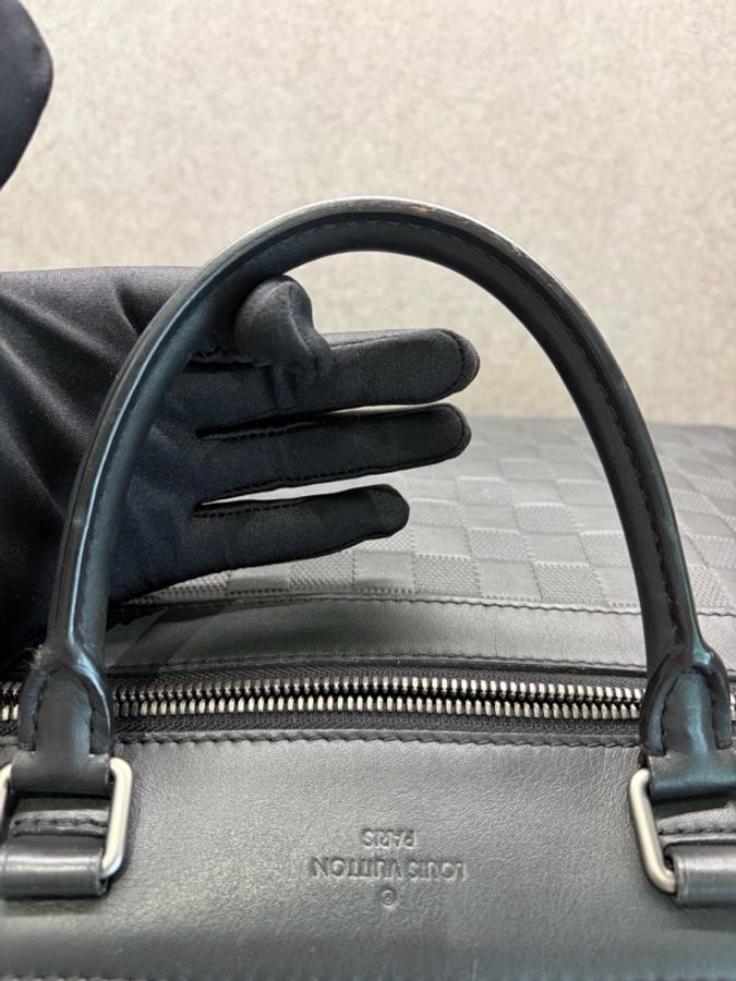 Louis Vuitton路易威登 黑色 全皮 手提公文包 電腦包 size:37*26.5*7cm左右,附件:肩帶-10