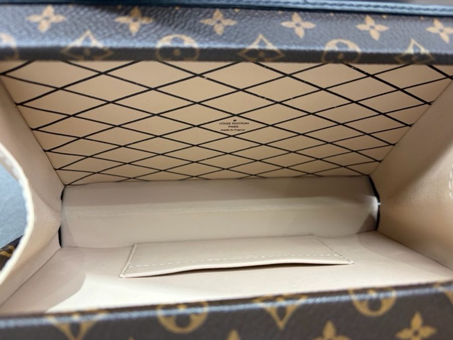 Louis Vuitton 路易威登 老花 硬盒子Petite Malle單肩包 男女同款-6