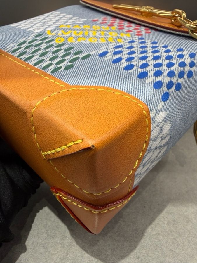 Louis Vuitton 路易威登 Nano Steamer 棋盘格牛仔包 ,芯片款-3