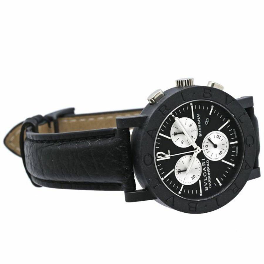 寶格麗 Bulgari Chronograph BBW38CGLDCH 6 BB38CLCH 男士腕錶 碳纖維 x 皮革 40531-5