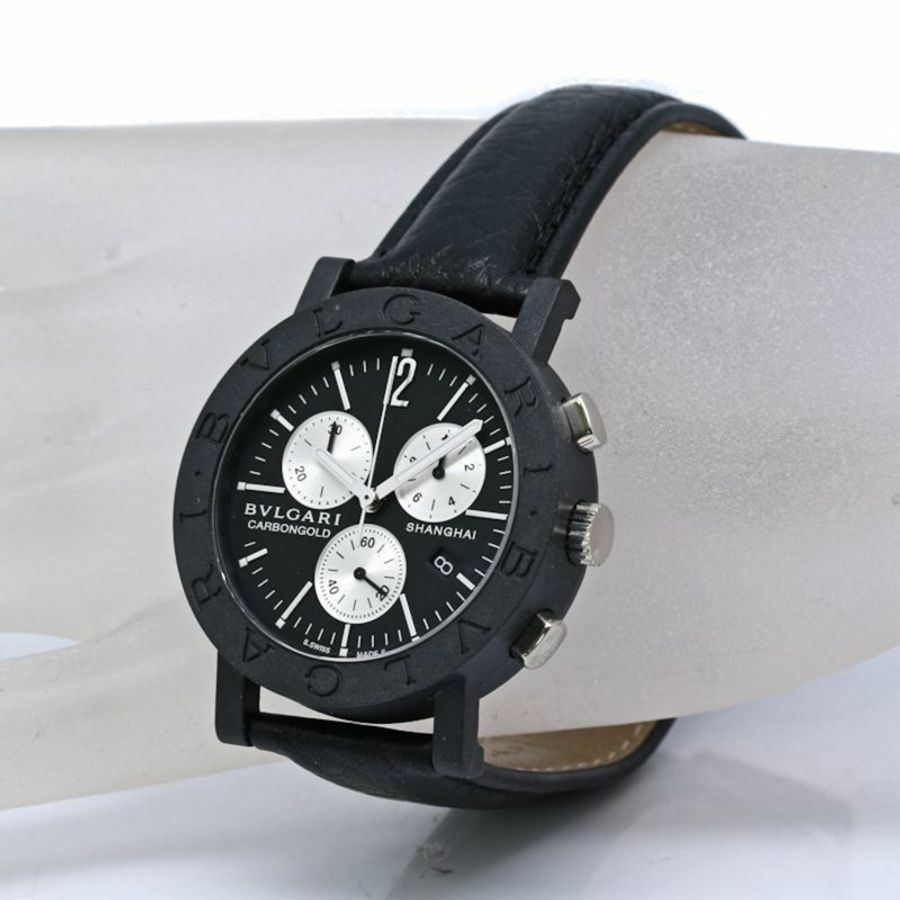 寶格麗 Bulgari Chronograph BBW38CGLDCH 6 BB38CLCH 男士腕錶 碳纖維 x 皮革 40531-6