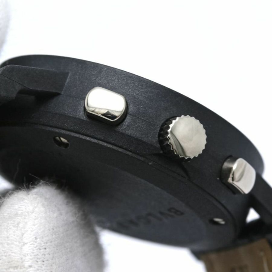 寶格麗 Bulgari Chronograph BBW38CGLDCH 6 BB38CLCH 男士腕錶 碳纖維 x 皮革 40531-7