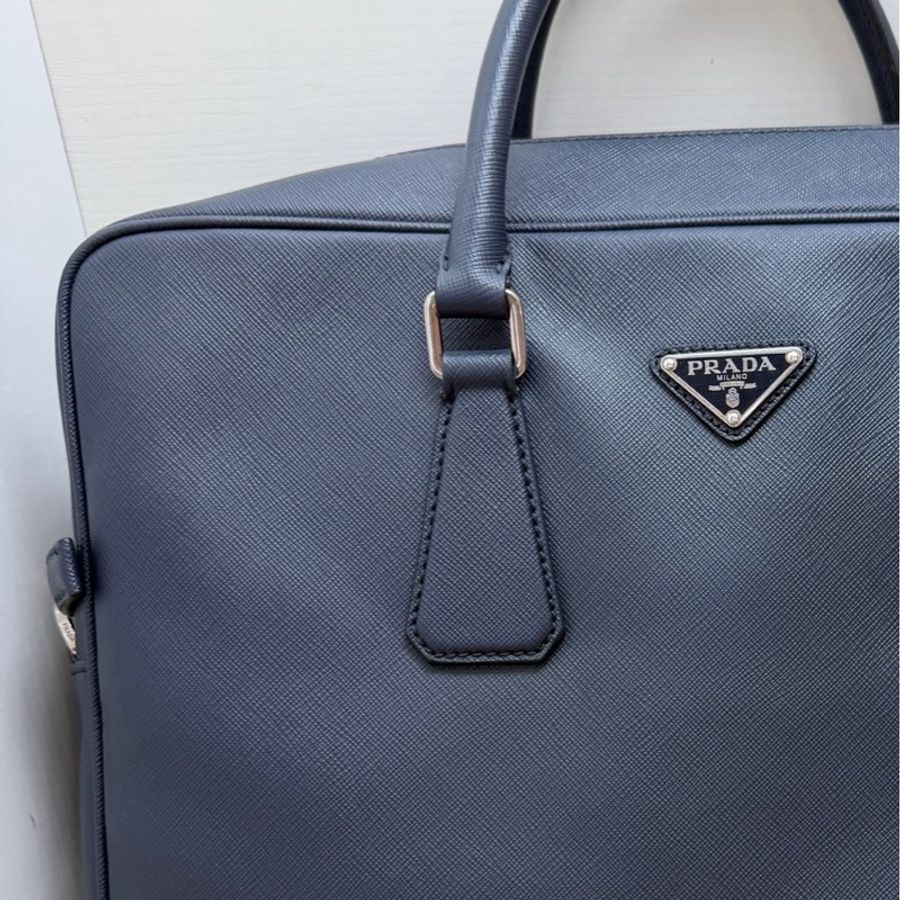 prada 普拉達 全皮深藍色公文包 尺寸36 9 30-1