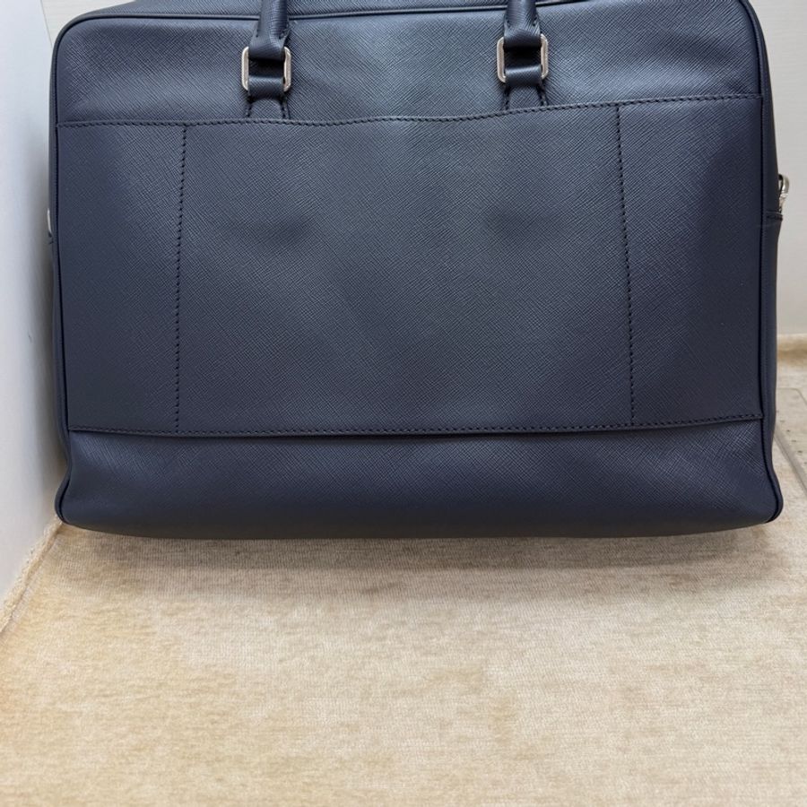 prada 普拉達 全皮深藍色公文包 尺寸36 9 30-5