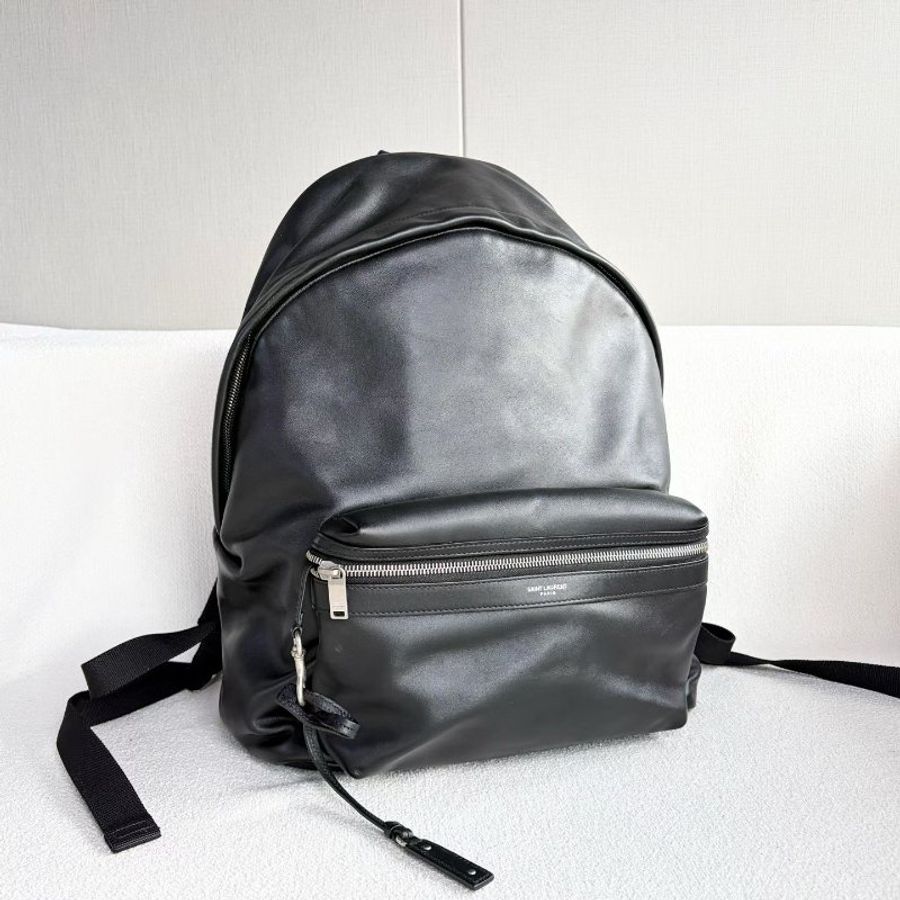 YSL 全皮後背包 30*41*35 98新配件塵袋-4