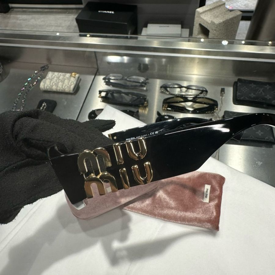Miu Miu 金色Logo墨鏡 11W |Classic Trend CT精品|台北東區實體-1