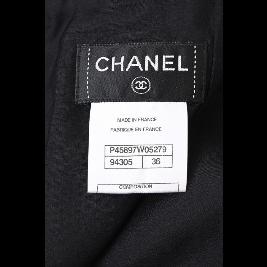 Chanel 14年黑色镂空网面半裙-9