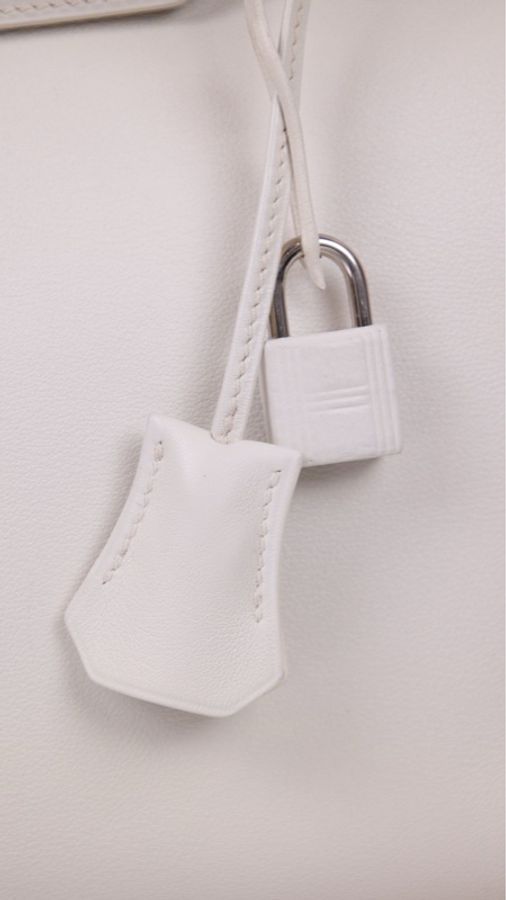 Hermes K刻 birkin35银扣手提包-3