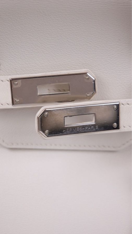 Hermes K刻 birkin35银扣手提包-6