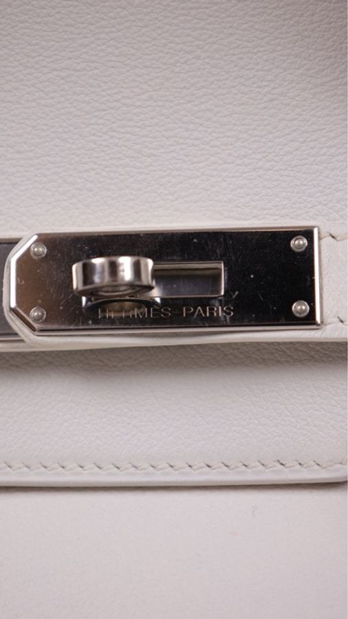 Hermes K刻 birkin35银扣手提包-10