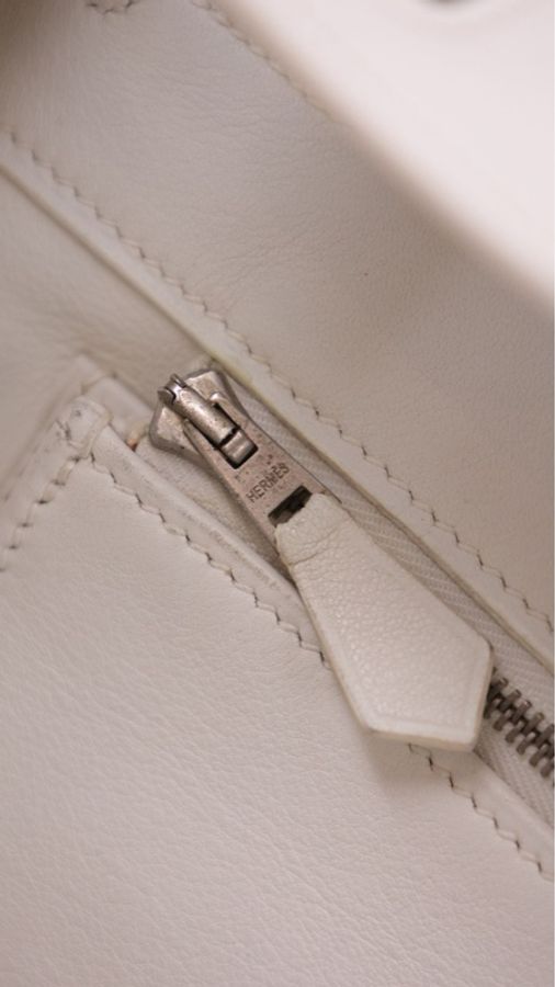 Hermes K刻 birkin35银扣手提包-12