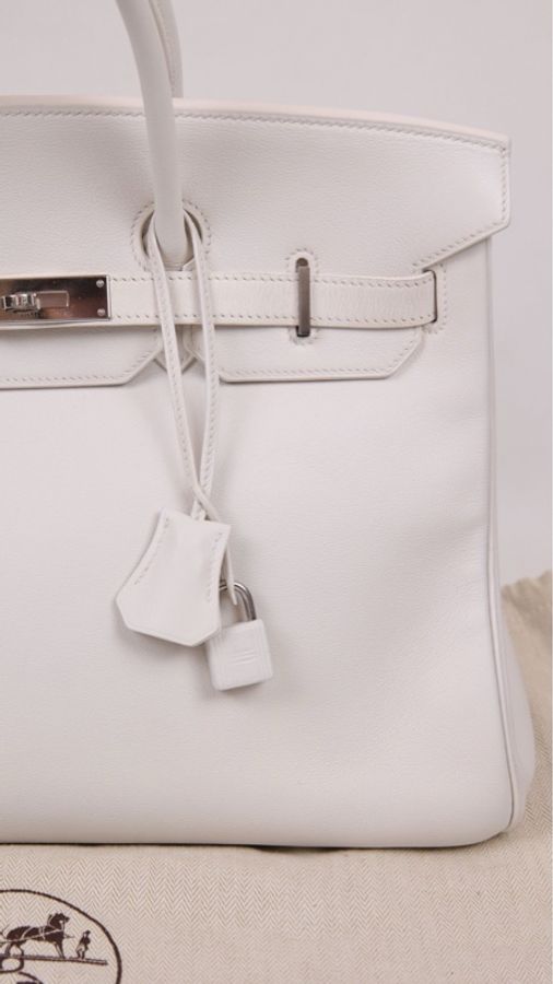 Hermes K刻 birkin35银扣手提包-13